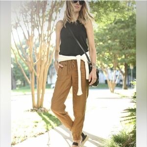 NEW Sanctuary Lycocell Brown Jogger Pants Goldenrod Minimalist Versatile Medium